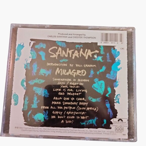 Santana Milagro CD 1992 Polydor Records Latin rock - Picture 5 of 6